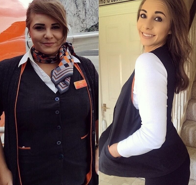 Ropa vieja para el nuevo cuerpo: 20 fotos de chicas antes y después de la pérdida de peso