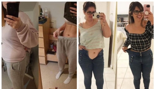 Ropa vieja para el nuevo cuerpo: 20 fotos de chicas antes y después de la pérdida de peso