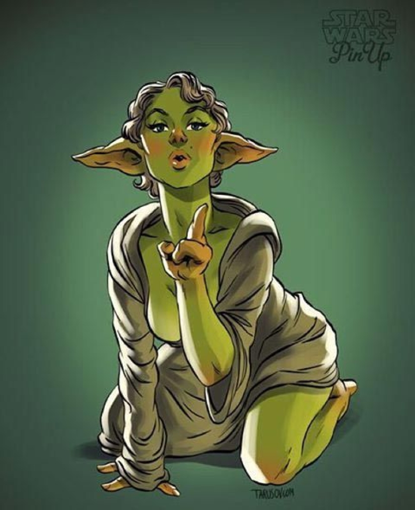 Russian artist changed the gender of the heroes of "Star wars" and drew them in the style of pin-up Russian artist changed the gender of the heroes of "Star wars" and drew them in the style of pin-up