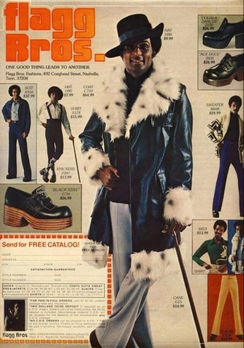 Ruthless men's fashion of the 70s Ruthless men's fashion of the 70s