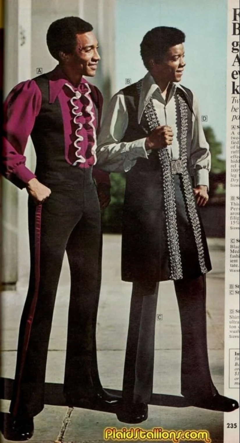 Ruthless men's fashion of the 70s Ruthless men's fashion of the 70s