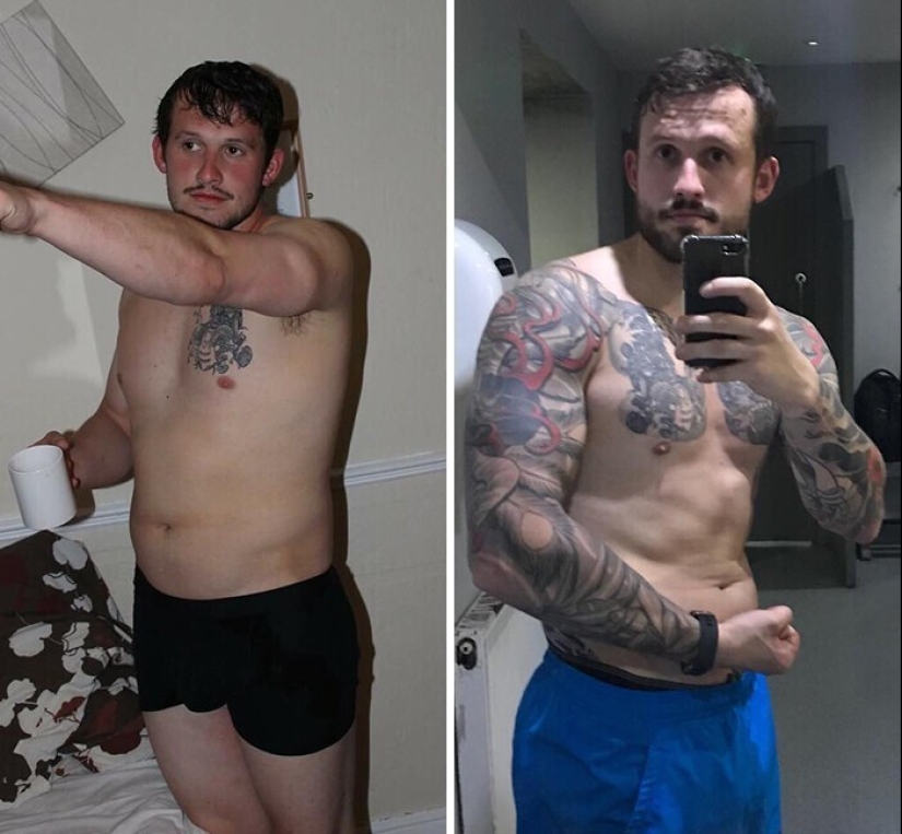 Same weight, different body: 30 examples of "before" and "after" training in the gym Same weight, different body: 30 examples of "before" and "after" training in the gym