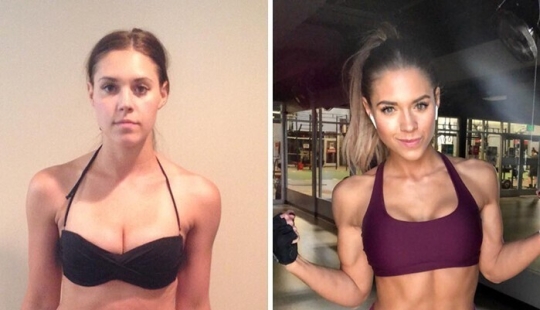 Same weight, different body: 30 examples of "before" and "after" training in the gym