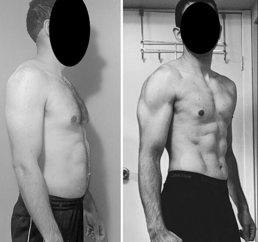 Same weight, different body: 30 examples of "before" and "after" training in the gym Same weight, different body: 30 examples of "before" and "after" training in the gym