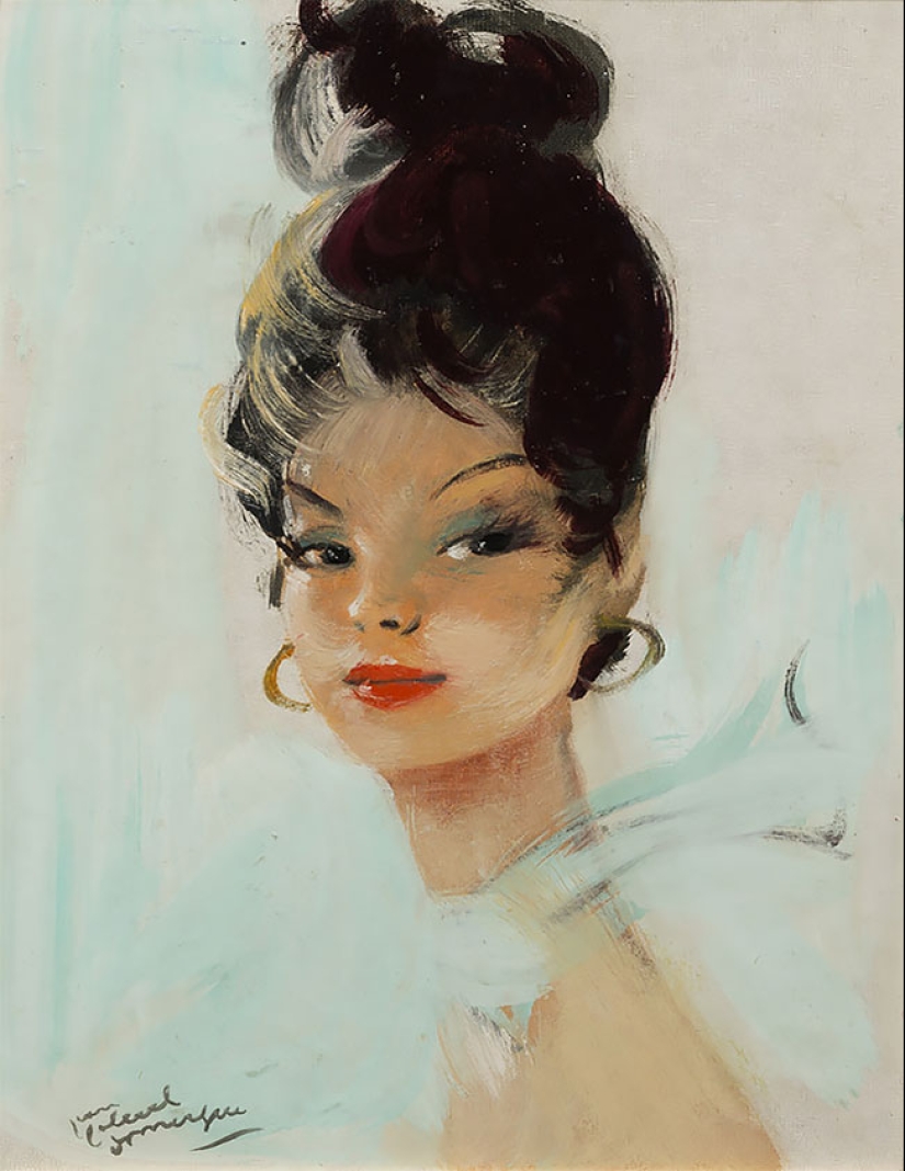 Seductive Parisian women in the paintings of the French artist Jean-Gabriel Domergue