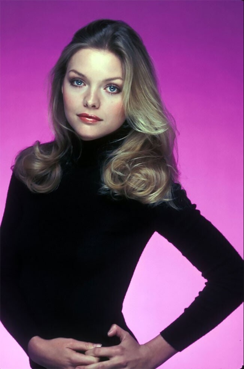 Sesión de fotos de la futura estrella-Michelle Pfeiffer, de 21 años