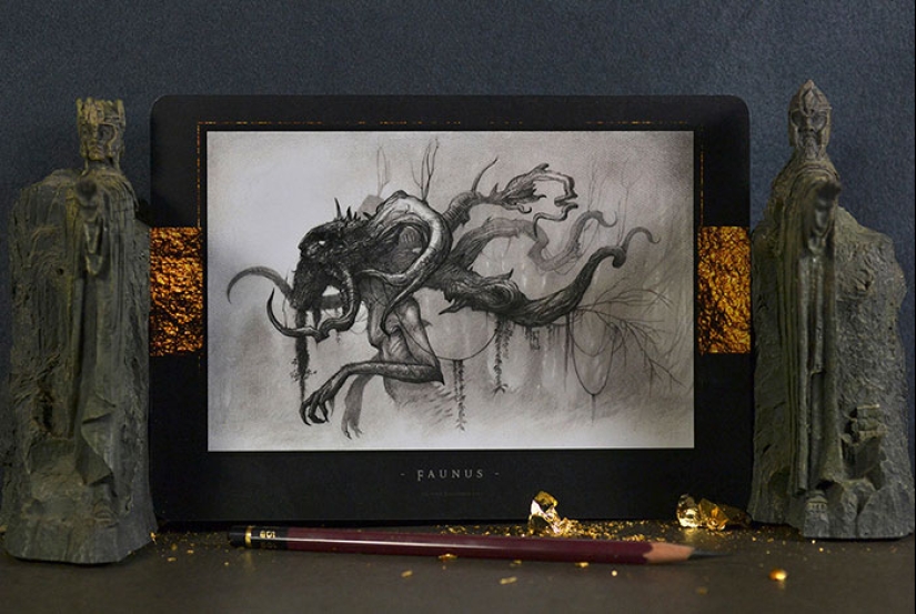 Shadows and mystical creatures by the French artist Olivier Villoin Shadows and mystical creatures by the French artist Olivier Villoin