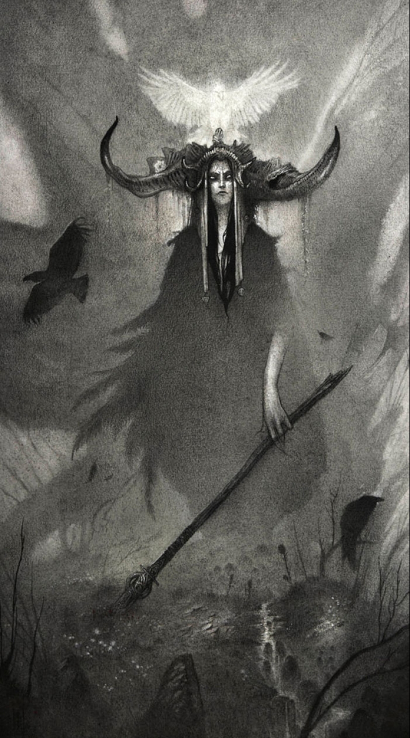 Shadows and mystical creatures by the French artist Olivier Villoin Shadows and mystical creatures by the French artist Olivier Villoin