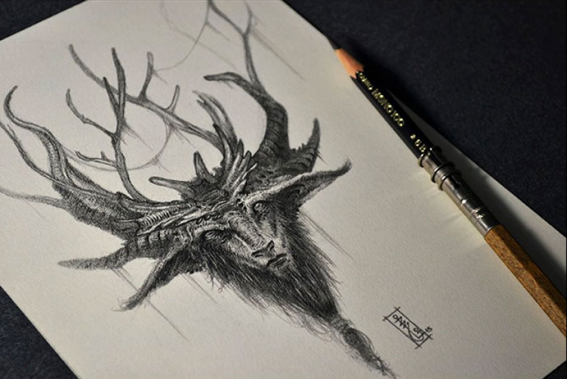 Shadows and mystical creatures by the French artist Olivier Villoin Shadows and mystical creatures by the French artist Olivier Villoin