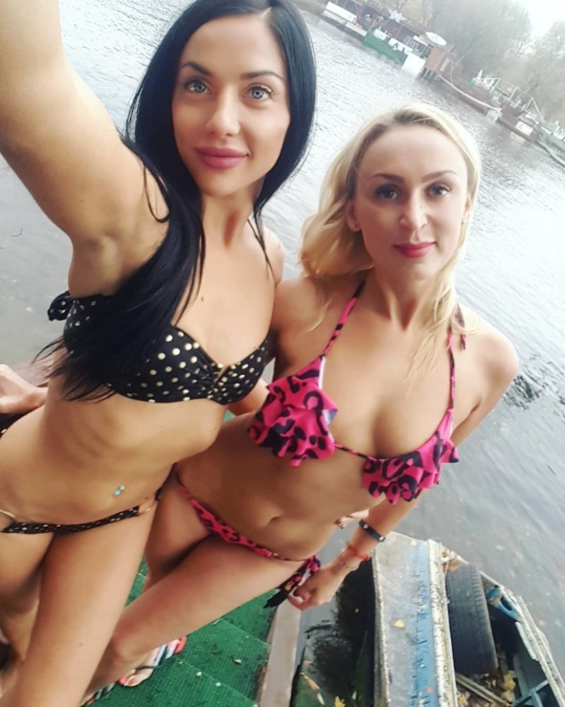 “¡Si quieres estar sano, endurecete!” Chicas a las que les encanta desnudarse y bucear.