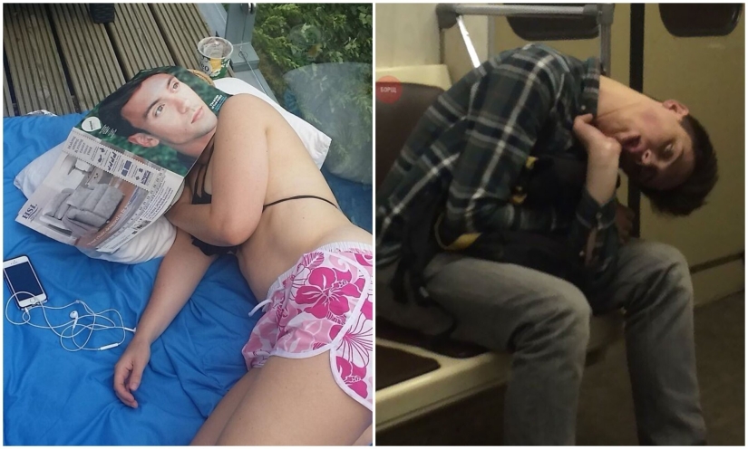 Sleep is sacred: people sleeping in the most ridiculous poses and locations Sleep is sacred: people sleeping in the most ridiculous poses and locations