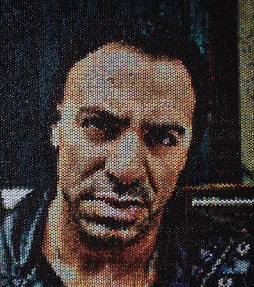 Sorprendentes retratos de píxeles de película de embalaje Sorprendentes retratos de píxeles de película de embalaje