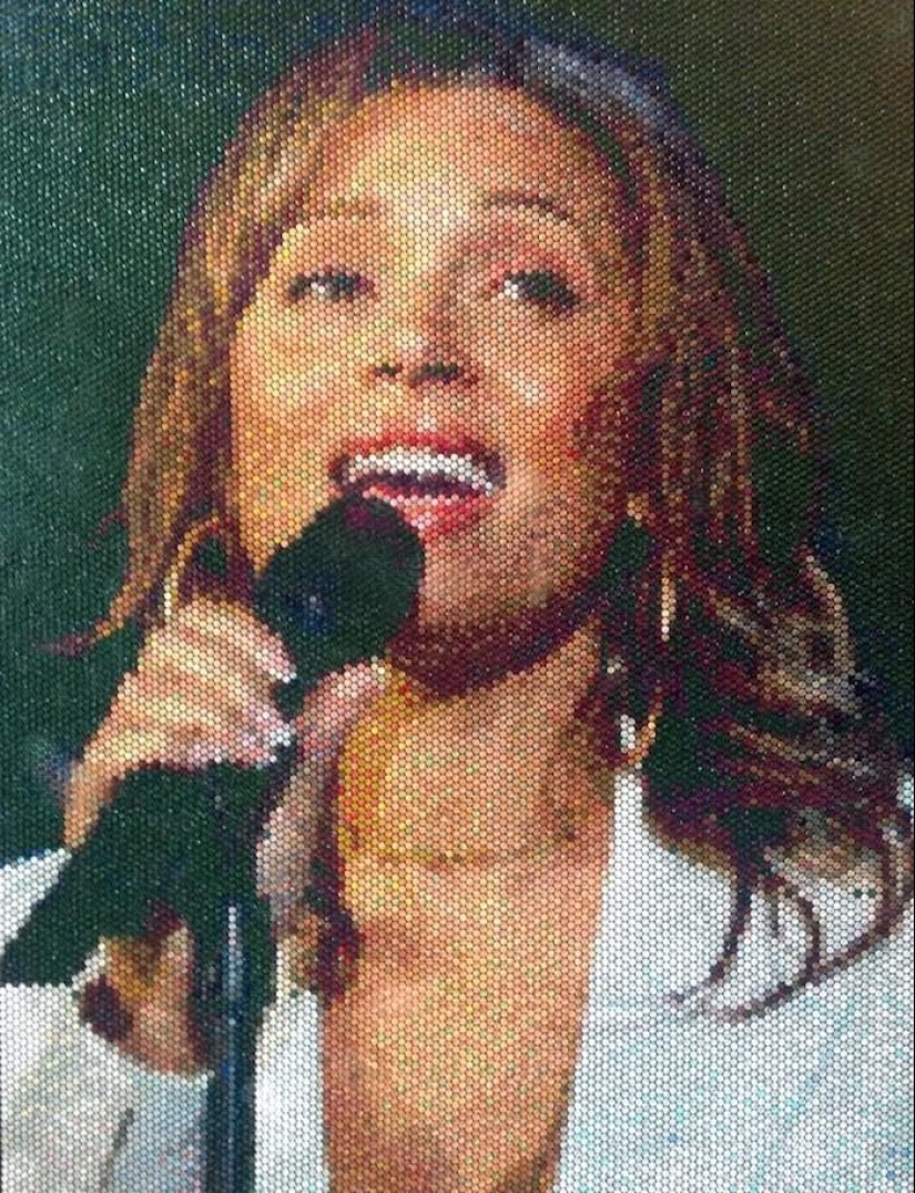 Sorprendentes retratos de píxeles de película de embalaje Sorprendentes retratos de píxeles de película de embalaje