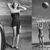 Stars of Hollywood's Golden Age in Black and White Album of Glamorous Beach Photos Stars of Hollywood's Golden Age in Black and White Album of Glamorous Beach Photos