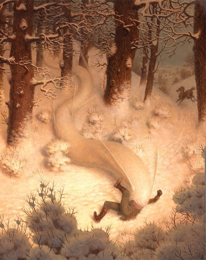 Strange creatures in the paintings of Peter Ferguson