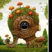 Streams of Consciousness in Naoto Hattori's paintings, similar to hallucinations Streams of Consciousness in Naoto Hattori's paintings, similar to hallucinations