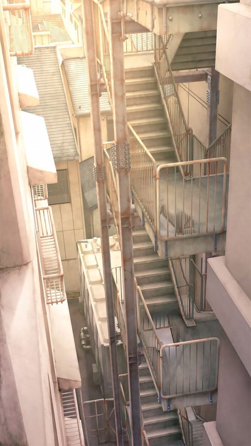 Stunning drawings kouki beaches of Ikegami that look like stills from an anime