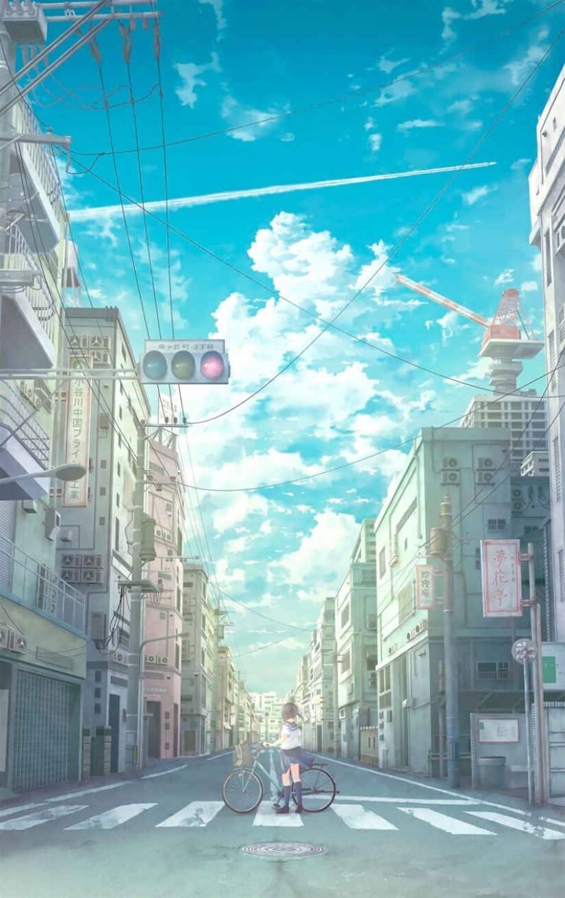 Stunning drawings kouki beaches of Ikegami that look like stills from an anime