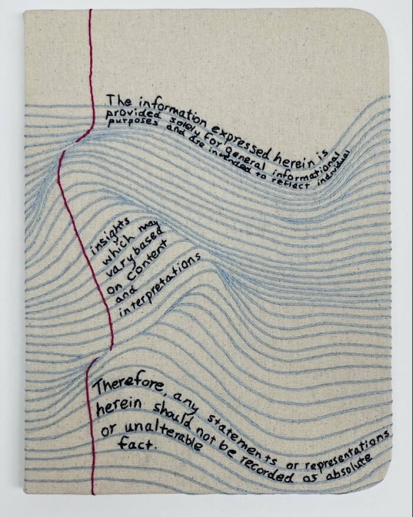 Stunning Embroidered Fabric Looks Just Like Books And Notebooks, By Candace Hicks