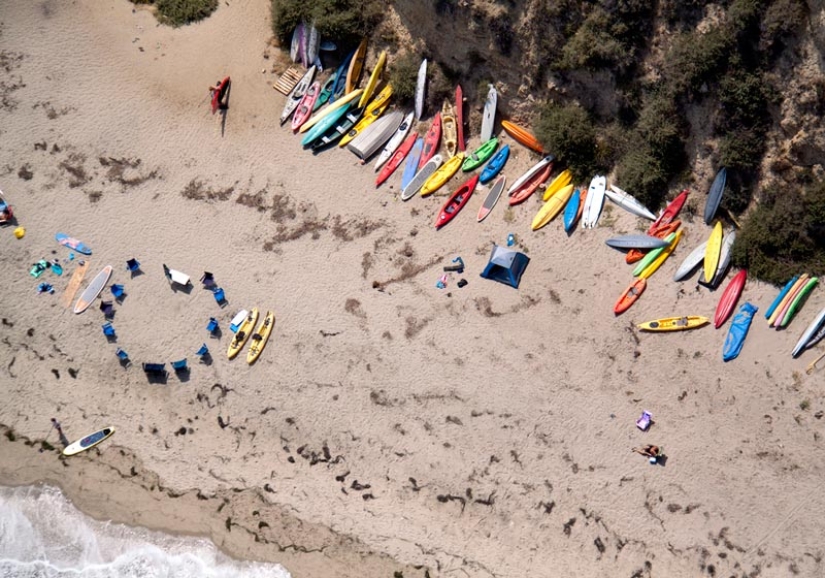 Summer, beach - top view