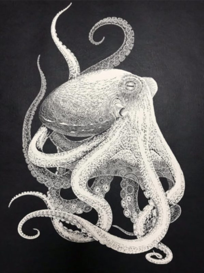 Talla de papel de filigrana de la artista japonesa Rika Fukuda