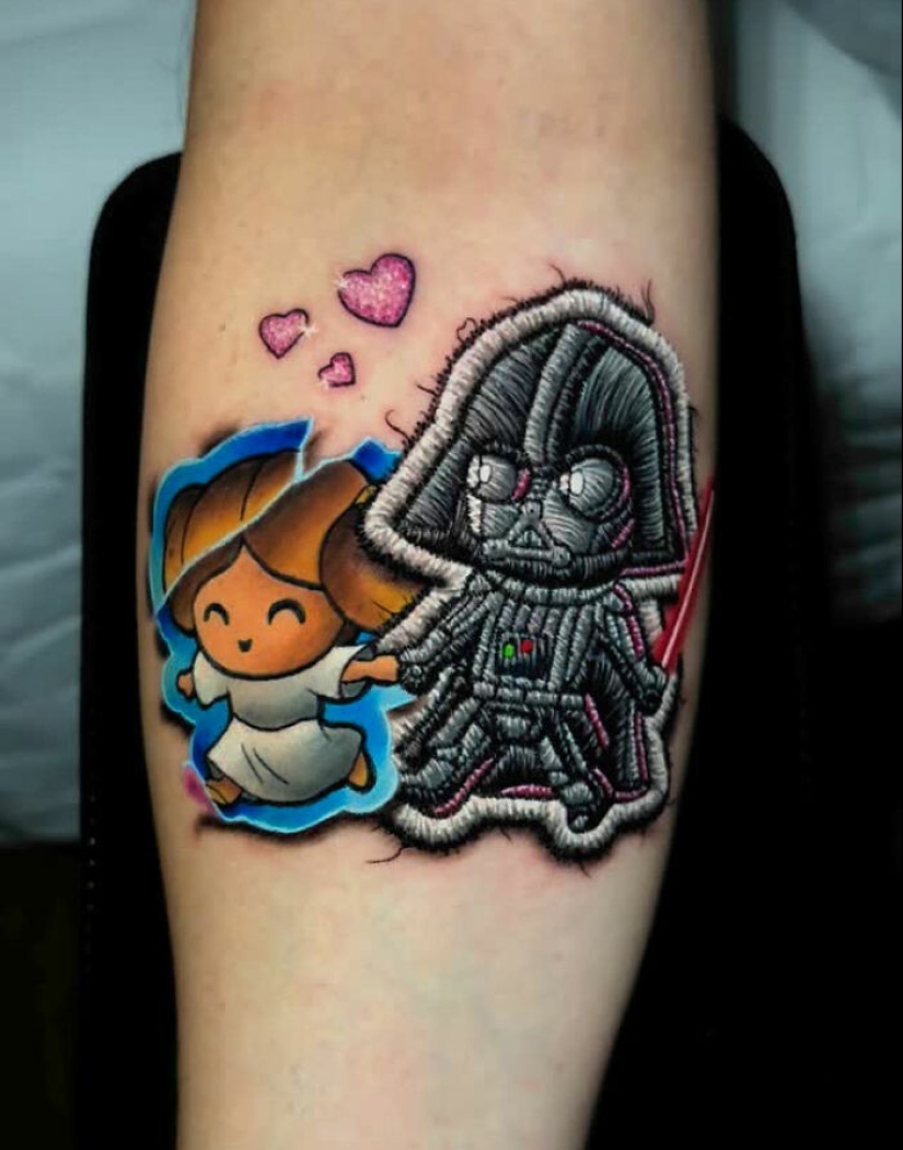 Tattoo Artist Creates Realistic-Looking Embroidery Tattoos, And Here Are His 15 Best Works