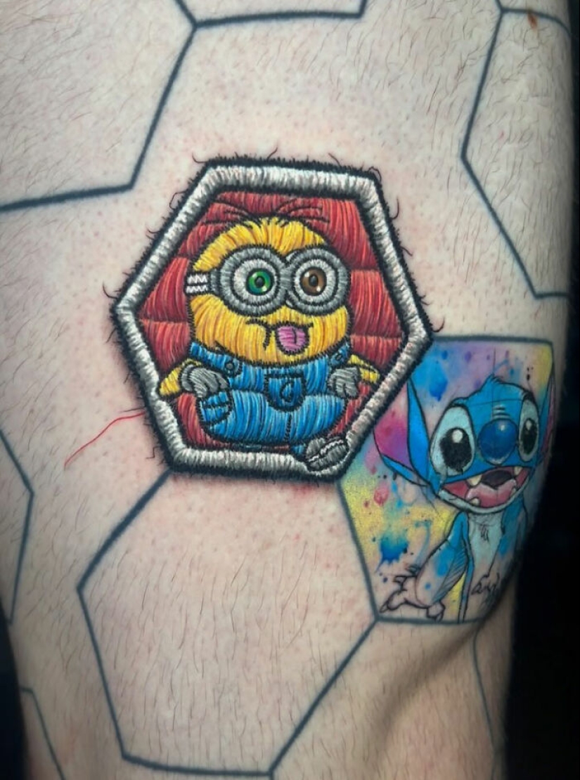 Tattoo Artist Creates Realistic-Looking Embroidery Tattoos, And Here Are His 15 Best Works