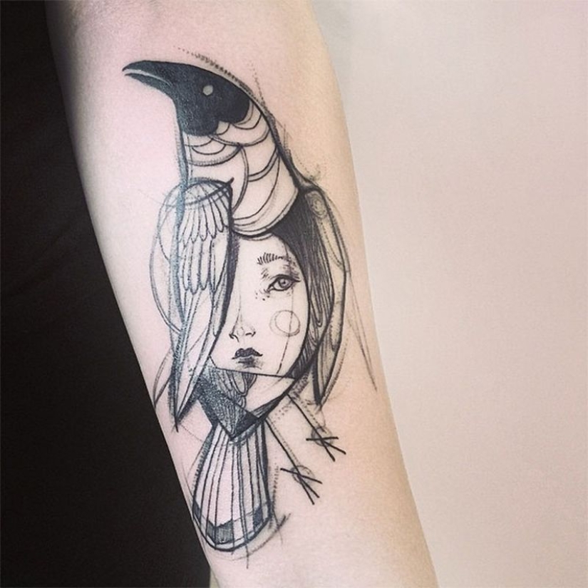 Tattoos that look like pencil drawings