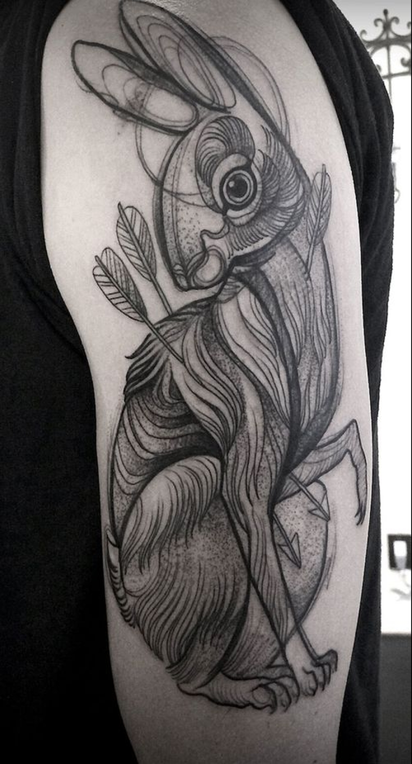 Tattoos that look like pencil drawings