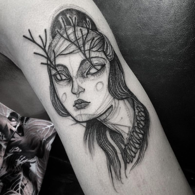 Tattoos that look like pencil drawings