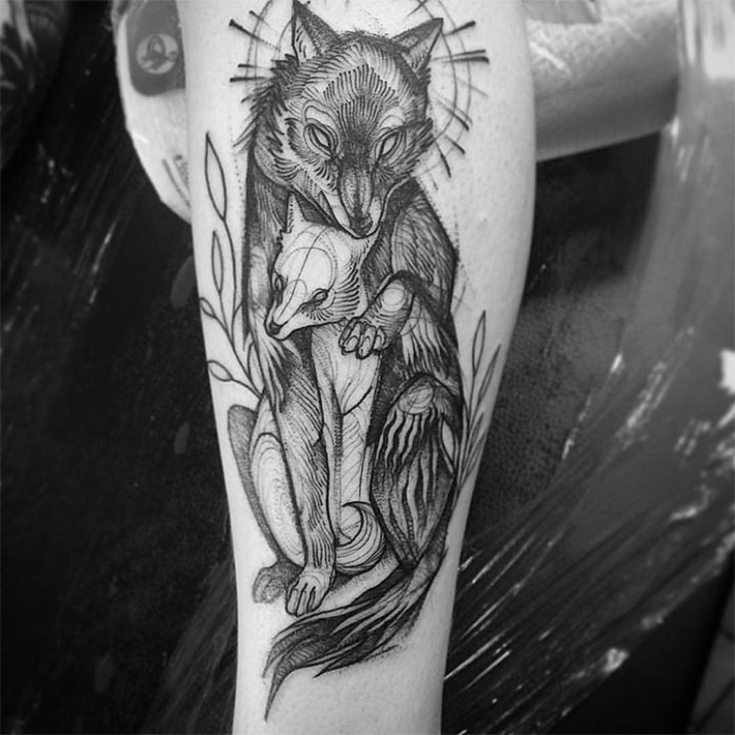 Tattoos that look like pencil drawings