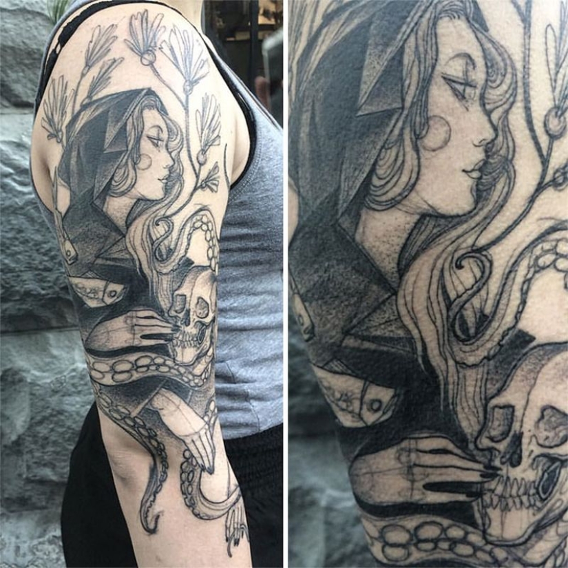 Tattoos that look like pencil drawings