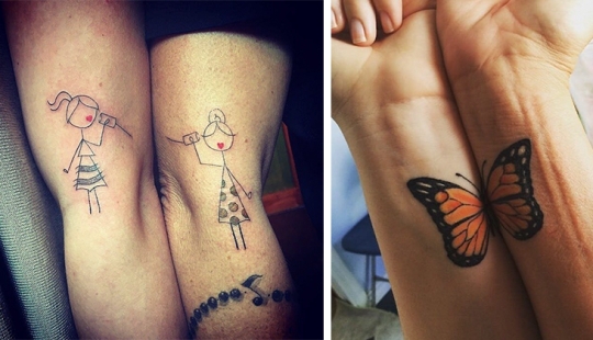 Tatuajes de madre e hija a juego que dicen mucho sin palabras