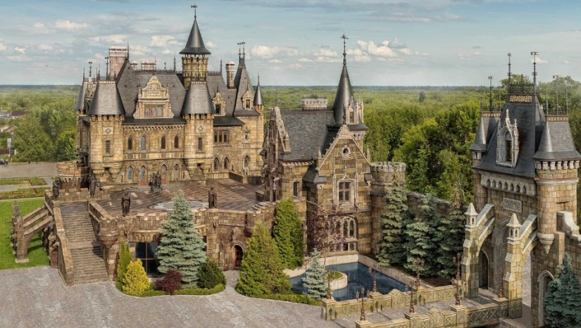 The amazing medieval castle of Garibaldi on the banks of the Volga