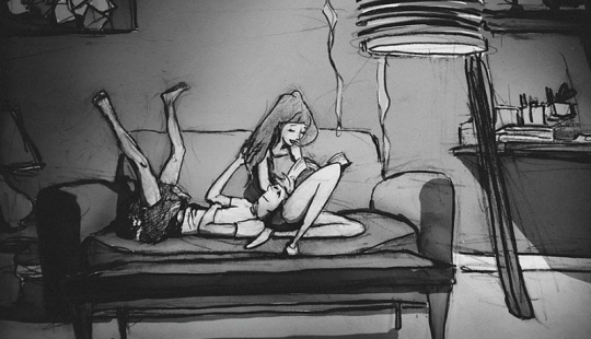 The artist illustrates every day spent with his beloved wife The artist illustrates every day spent with his beloved wife