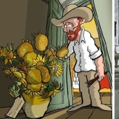 The artist painted how he sees the life of Van Gogh The artist painted how he sees the life of Van Gogh