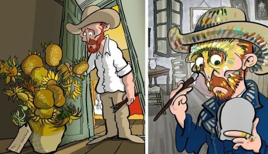 The artist painted how he sees the life of Van Gogh The artist painted how he sees the life of Van Gogh