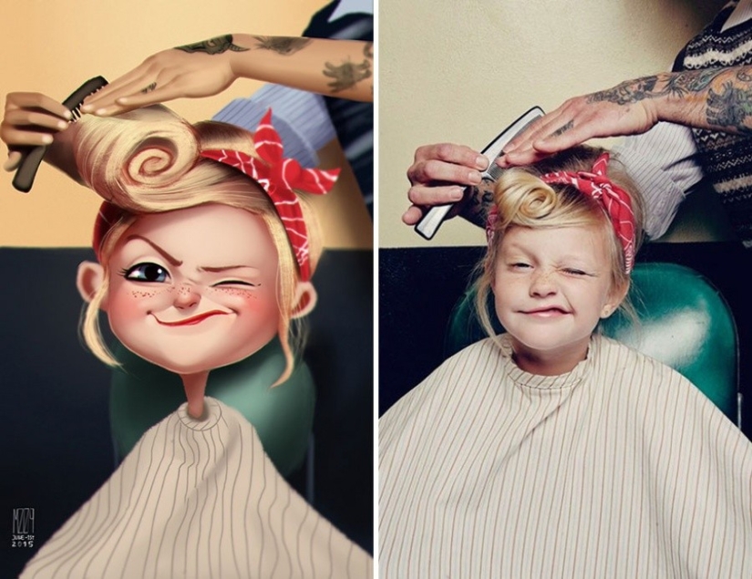 The artist turns photos of random people into amazing illustrations The artist turns photos of random people into amazing illustrations