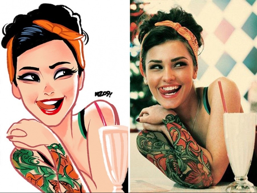 The artist turns photos of random people into amazing illustrations The artist turns photos of random people into amazing illustrations