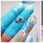 The artist uses her hands as a canvas to show hidden worlds The artist uses her hands as a canvas to show hidden worlds
