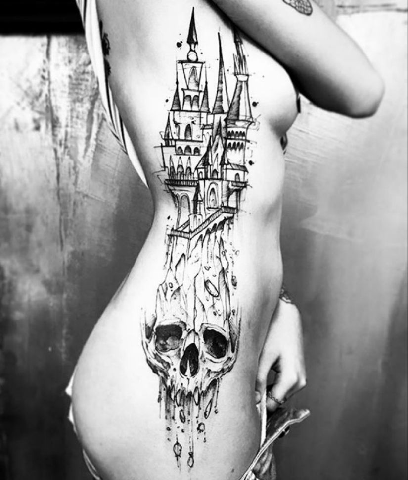 The city above the sole: amazing architectural tattoos