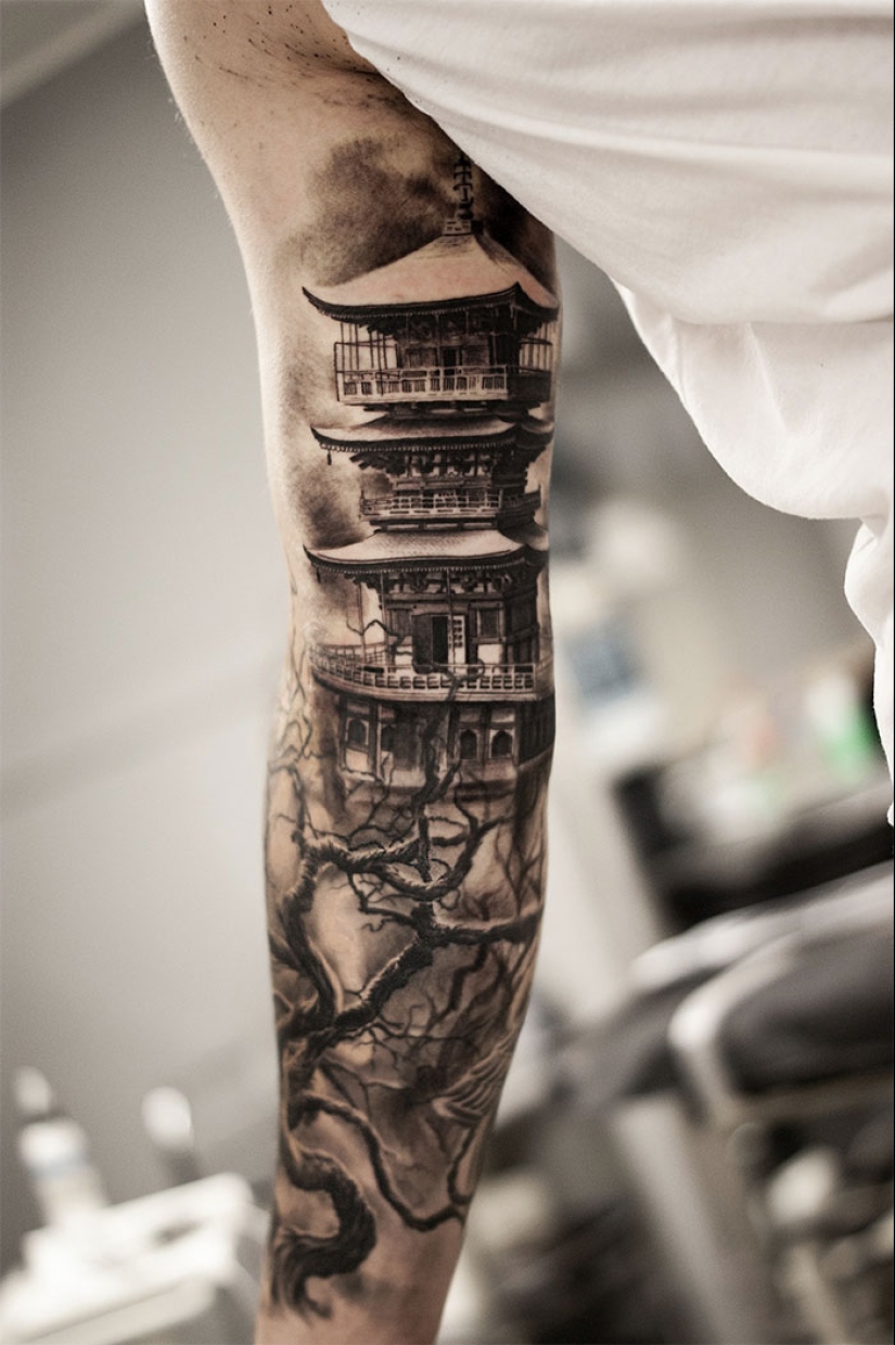 The city above the sole: amazing architectural tattoos