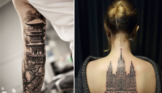 The city above the sole: amazing architectural tattoos The city above the sole: amazing architectural tattoos