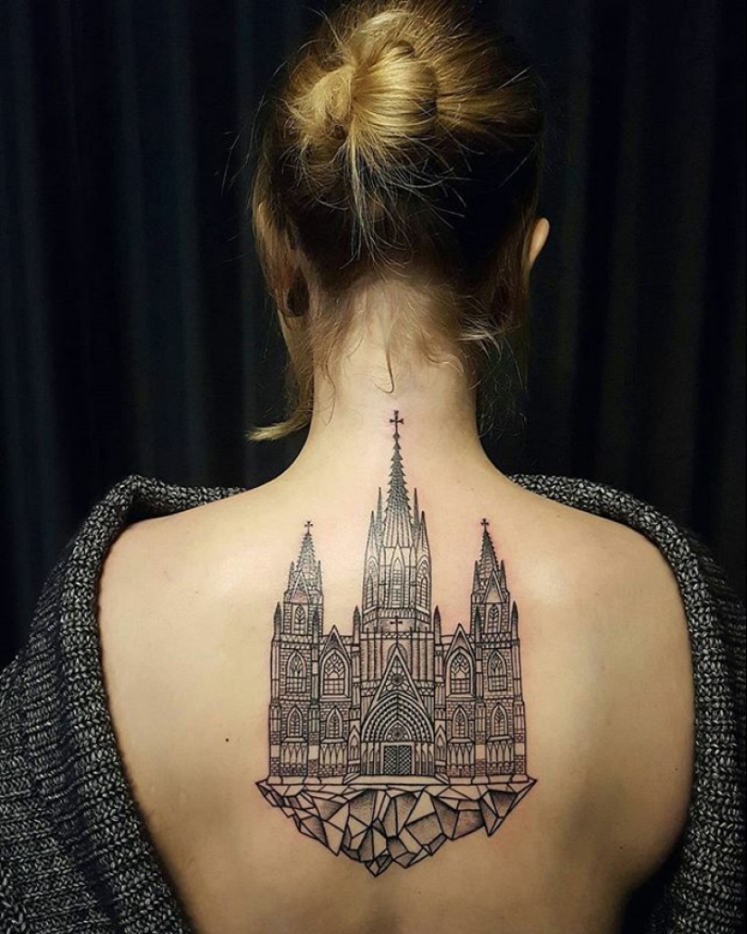 The city above the sole: amazing architectural tattoos