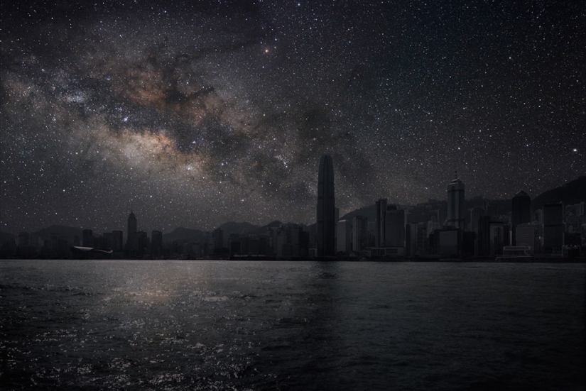 The city, lit only by the stars The city, lit only by the stars