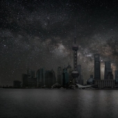 The city, lit only by the stars The city, lit only by the stars