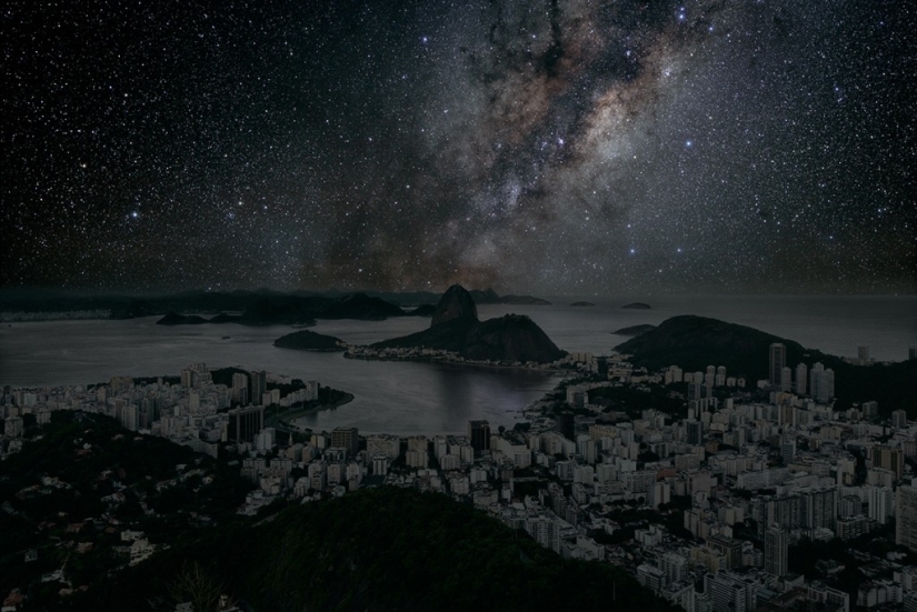 The city, lit only by the stars The city, lit only by the stars