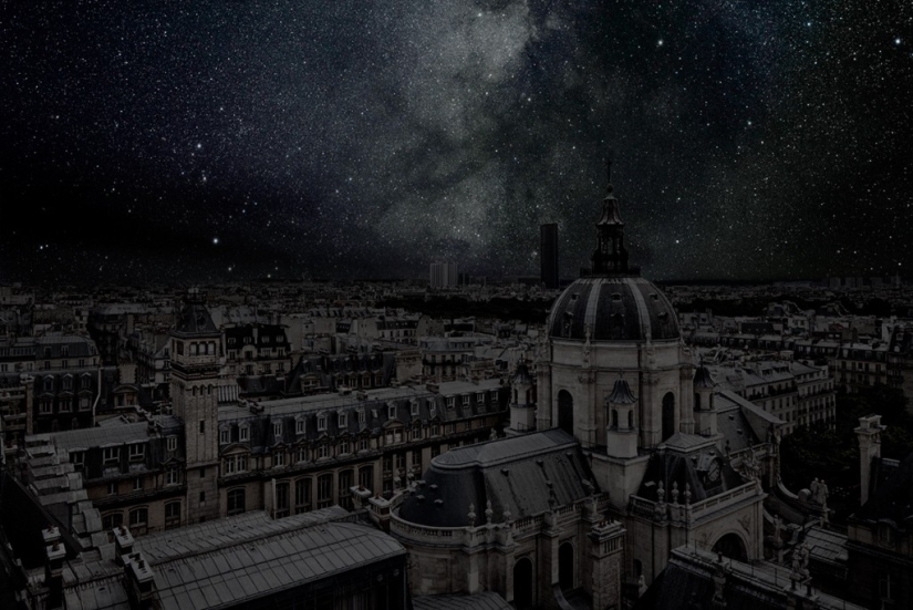 The city, lit only by the stars The city, lit only by the stars