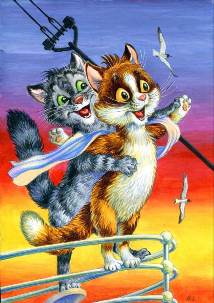 "The diamond hand" to "pulp fiction": the artist has replaced actors cute cats "The diamond hand" to "pulp fiction": the artist has replaced actors cute cats