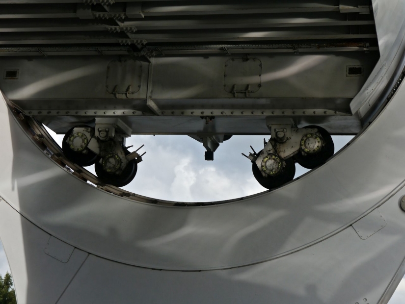 The Falkirk Wheel is a unique rotating structure that lifts entire ships